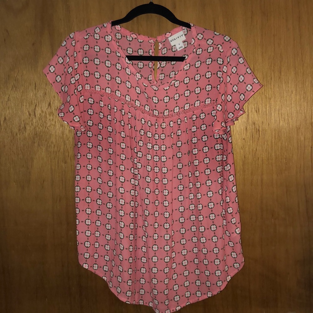 AVA & VIV PINK BLOUSE